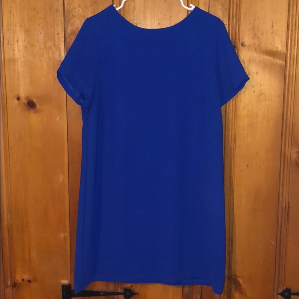 Royal blue mini dress